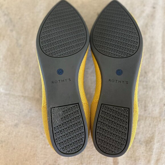 Rothy's Woman's Marigold The Point 11 Comfort Flats Shoes Sz 10 - Picture 9 of 15